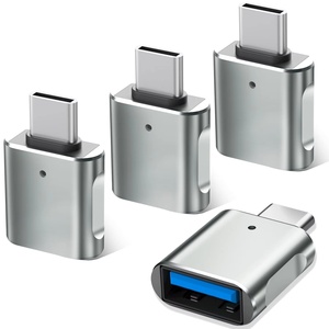 Adaptateur USB-C vers USB OTG en alliage de zinc pour ordinateurs portables, compatible Thunderbolt 4/3, iPhone 16/15, <span class=keywords><strong>MacBook</strong></span> <span class=keywords><strong>Pro</strong></span>, pour S24, iPad - Product Image 1