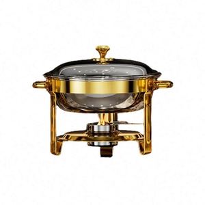 Ensemble de réchauds en acier inoxydable - Écologique, durable, compatible lave-vaisselle, résistant aux hautes températures, sûr pour les aliments, compatible four et micro-ondes - Product Image 1