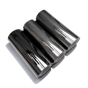 Película de Fibra de Carbono Brillante para Automóviles, Decorativa y Protectora, Antiarañazos, Removible, Película de Carbono Forjado - Product Image 3
