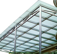 Verre feuilleté trempé avec auvent pare-soleil pour projet de villa et d'hôpital