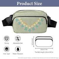 Ceinture imperméable en nylon pour le sport en plein air Puakenikeni Lei Palaka, sacs de taille personnalisés pour les femmes