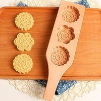 Hölzerne Antihaft-Keksformen mit Perfekter Größe und Einzigartigem Design zum Backen von Mondkuchen und Birnenformen im Chinesischen Stil