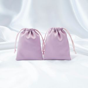 Custom Dustproof Silk Jewelry <b>Pouch</b> Packaging with logo Luxury Satin Jewellery Gift Bags <b>Drawstring</b> Packaging <b>Pouch</b> for Wedding - Product Image 5