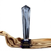 Trophée en cristal personnalisé avec gravure créative sablée, cristal éblouissant, récompense pour employé exceptionnel, cadeau fabriqué en Chine