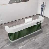 Comptoir de réception moderne et simple pour les salons de beauté et les magasins de vêtements pour femmes pour les petites entreprises spatiales Comptoir de bar incurvé