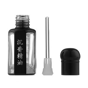 CJCJ - Nouveaux flacons d'huile essentielle en verre cristal, 3 ml, 6 ml, 12 ml, octogone noir, à bille pour attar, huile d'oud, nouveau style en verre - Product Image 2