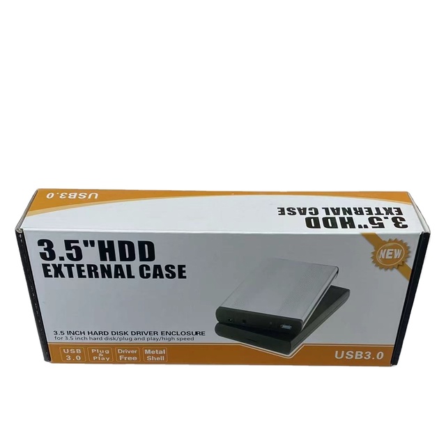 Manufacturer Wholesale Metal Shell for Faster Heat Dissipation, 3.5-inch USB 3.0 HDD External Portable Hard Drive Box