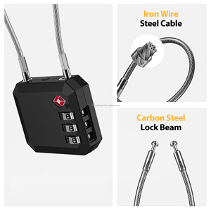 Cadenas intelligent Apple Find My compatible TSA, rechargeable USB-C, avec câble de suivi anti-perte pour valise et sac à dos de voyage - Product Image 1