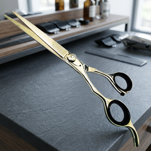 ASAP Stainless Steel 4Cr13 Hair Cutting <b>Scissors</b> Salon Barber Use <b>Left</b> <b>Handed</b> Long Handle Adjustable Tension Screw - Product Image 3
