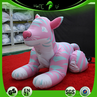 Costume de bondage animal de costume de tigre gonflable rose Hongyi