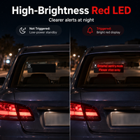 Intelligenter PIR-Sensor, Auto-Warnanzeige, LED-Anzeige, ca. 5M Bewegungserkennungs-USB-C-Aufladbares Sicherheitsschild für Fahrzeuge