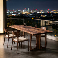 Ensemble table et chaises de salle à manger en bois de haute qualité, table basse moderne de luxe, bureau en bois massif, fabricant de meubles en bois sur mesure