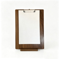 Porte-menu en bois de noyer, petit porte-menu avec clip métallique et base stable, support de menu pour bar, cafés, comptoirs