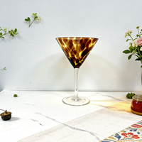 Verre à Martini Festif à Imprimé Léopard Menthe Poivrée pour la Joie des Fêtes