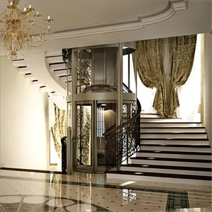 Cao cấp PVC sàn vít ổ đĩa nhà thang máy thủy lực kéo thang máy hành khách cho biệt thự sử dụng ngoài trời tiêu chuẩn an toàn cao - Product Image 6