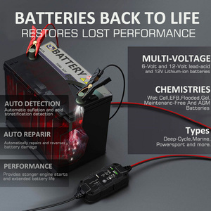 INSTABOX Chargeur d'entretien étanche 12V 6V 24V 5A 10A pour batteries AGM, plomb-acide et lithium de moto et de <span class=keywords><strong>voiture</strong></span> - Product Image 4