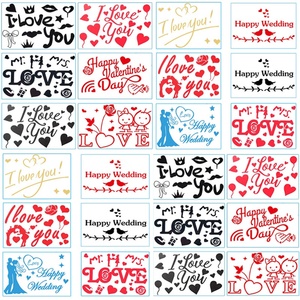 DIY stiker balon merah Aku mencintaimu Bobo transparan stiker balon pernikahan Hari Valentine dekorasi pesta ulang tahun - Product Image 4