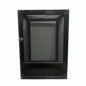 Lüks üçgen desen düğme kapatma köpek kafesi dayanıklı demir alüminyum Metal plastik cam kuş ve sürüngen konut kutusu ambalaj - Product Image 4