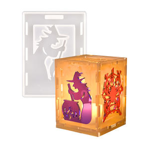 KK746ผีสยองขวัญฮาโลวีนค้างคาวแม่พิมพ์ซิลิโคนชุดยิปซั่มเรซิน DIY รูปทรงสี่เหลี่ยมแสงอารมณ์ของตกแต่งงานปาร์ตี้ที่น่ากลัว - Product Image 4