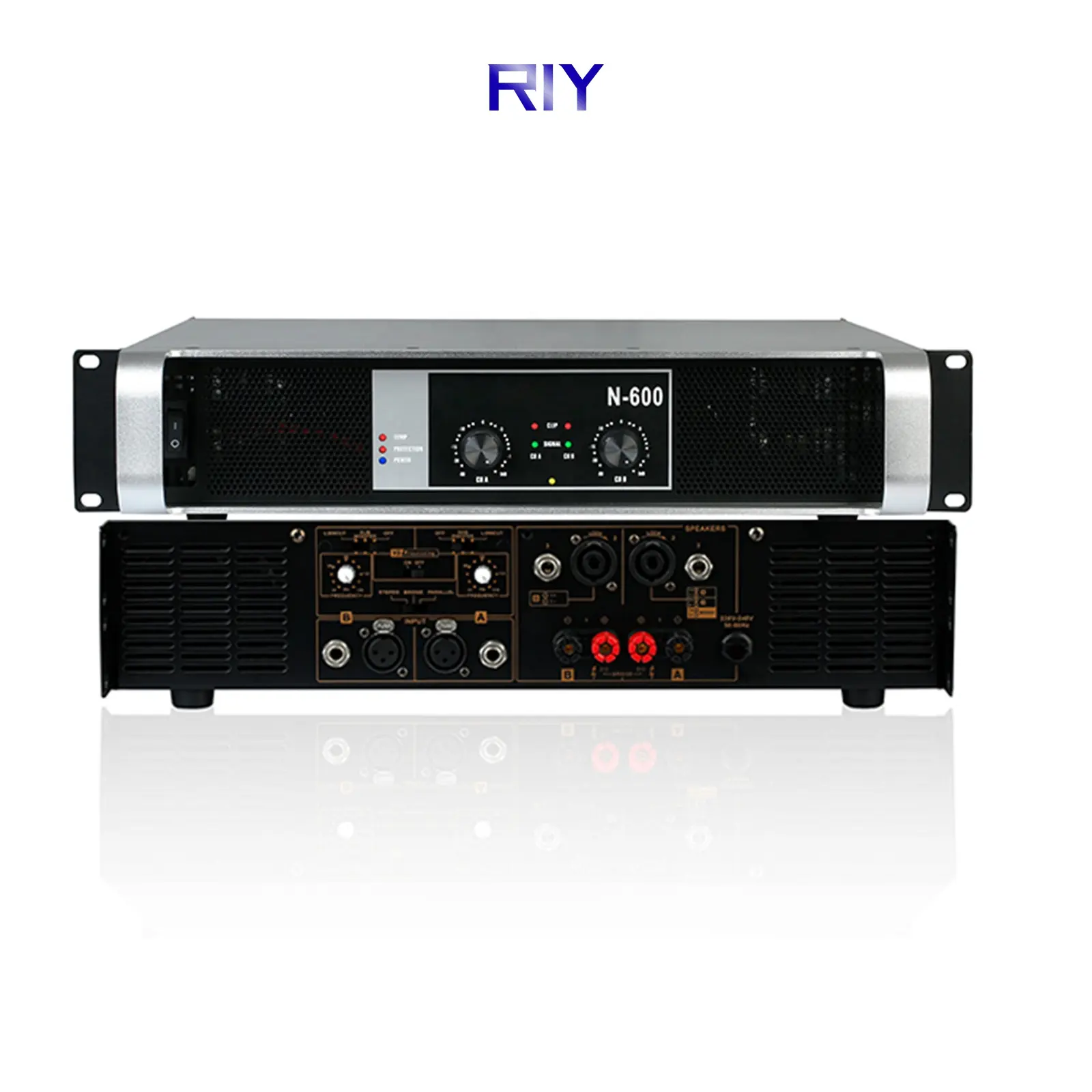 N-600 profesyonel güç amplifikatörü 250w-800W 2 kanal güç sürücü amplifikatörü
