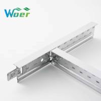 Barre en T moderne peinte T24 blanche en acier inoxydable plat, ignifuge, antirouille, haute résistance, pour plafonds suspendus et dalles de plafond