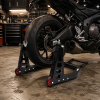 Support de réparation et d'entretien pour moto, réglable CNC, en alliage d'aluminium, avec chaîne de levage, pour roue avant et arrière