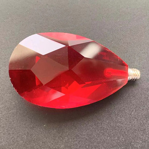 38 Mailles en cristal en forme de fleur et de goutte d'eau, trou droit, accessoires d'éclairage adhésifs, pendentif artisanal coloré pour mariage - Product Image 3