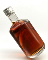 Bouteilles de vin et de whisky en verre rond transparent de qualité supérieure, personnalisables, 200 ml, 350 ml, 500 ml, 700 ml, avec bouchon à vis, options givrées/mates/avec décalcomanie