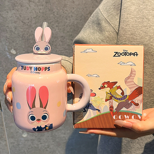 <span class=keywords><strong>Mug</strong></span> en céramique <span class=keywords><strong>Disney</strong></span> avec paille, couvercle et poignée, tasse à café ou à lait pour enfants et usage domestique, cadeau de Noël - Product Image 1