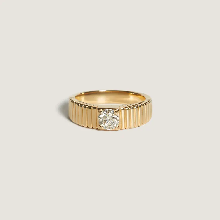 14K 18K perhiasan perak murni 925 berlapis emas Vintage CZ berlian Moissanite pernikahan bergaris cincin mewah berlipat untuk wanita