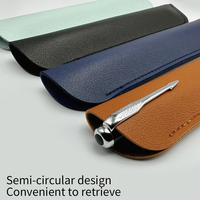 Étui à crayons en cuir PU couleur macaron, avec logo personnalisé, marquage à chaud et sérigraphie, durable – Offre spéciale