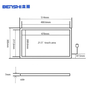 Benshi 21.5 אינץ 22 אינץ 'עבור lcd לוח טלוויזיה אנדרואיד/חלונות נהג-חינם אישית 20 נקודות מגע מסך אינפרא אדום מסגרת מגע - Product Image 2