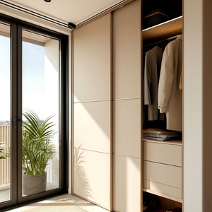 Tủ quần áo lắp ráp sẵn, thiết kế phòng thay đồ, cửa trượt, tùy chỉnh, tủ quần áo âm tường, phòng ngủ, tủ quần áo walk-in - Product Image 5