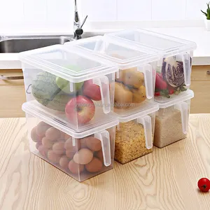 Büyük kapasiteli plastik bidonlar gıda konteyner buzdolabı meyve ve sebze depolama kollu kutu