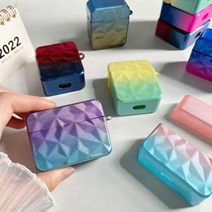 Étui pour casque sans fil en TPU carré progressif de style Ins pour <span class=keywords><strong>AirPods</strong></span> <span class=keywords><strong>3</strong></span> <span class=keywords><strong>airpods</strong></span> Pro 1 2 <span class=keywords><strong>airpods</strong></span> pro2 livraison gratuite - Product Image 2