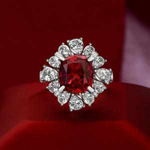 925เงินสเตอร์ลิง6กะรัตหรูหราเต็มเพชร10*11เครื่องประดับดีแหวนหมั้นแต่งงาน - Product Image 1