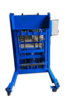 Machine de basculement de fûts hydraulique robuste, contrôlée par PLC, avec pompe à engrenages, en acier inoxydable et alliage d'aluminium, pour le basculement et le levage de fûts