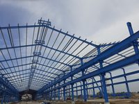 Bâtiment d'entrepôt en structure d'acier moderne, sablée haute résistance, avec certificat CE, adapté aux hôtels et hôpitaux