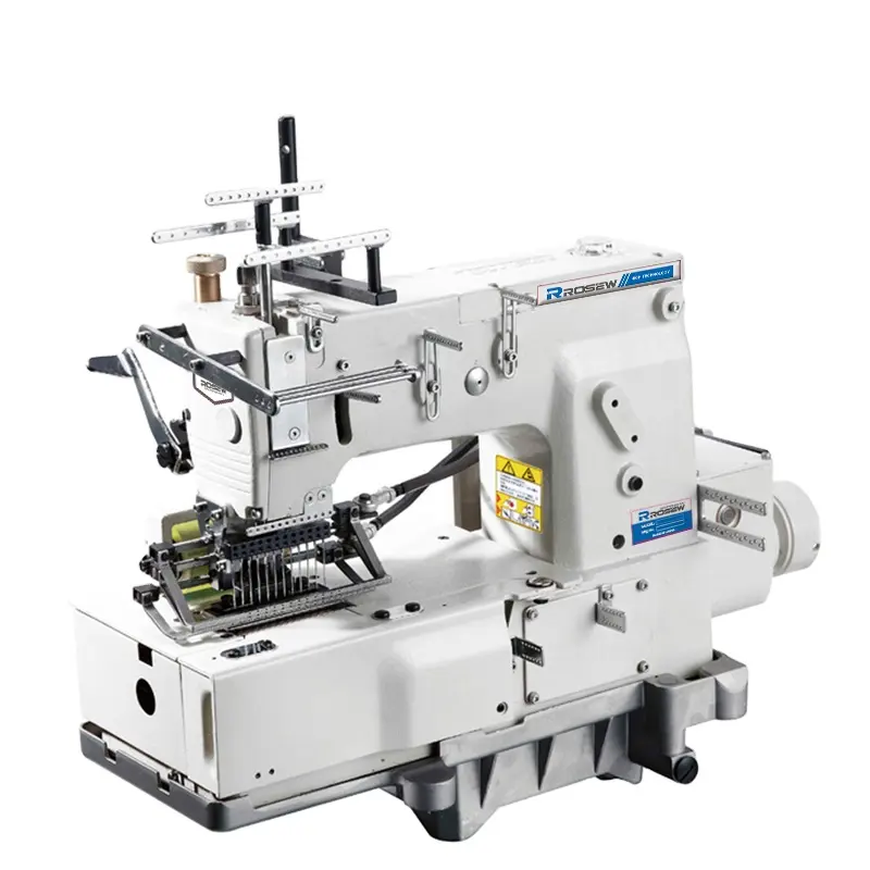 high quality ROSEW GC1433PSM 33 needle double chain stitch sewing machine with shirring dress sewing machine