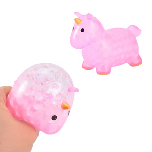 Custom Squishy Stress Reliever <b>Balls</b> Water Beads Rubber Unicorn Gel Bead <b>Ball</b> Fidget Toys <b>Squeeze</b> Unisex Toys - Product Image 3
