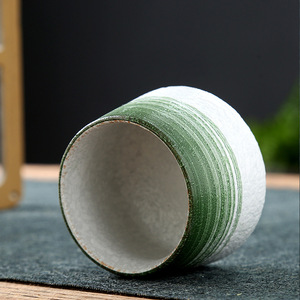 200ml Creative Clay Mug Cup Japanese Restaurant Ceramic Coffee Cup Retro Custom <b>Teacup</b> Stoneware Colorful Vintage Coarse Pottery - Product Image 3
