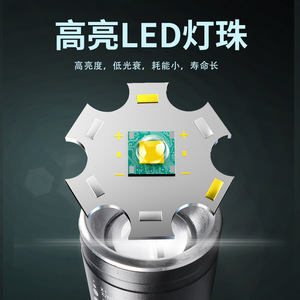 ไฟฉาย LED แบบชาร์จไฟได้ ปรับความสว่างได้ อลูมิเนียมอัลลอยด์ ไฟส่องสว่างแบบพกพาสำหรับใช้งานกลางแจ้ง - Product Image 3