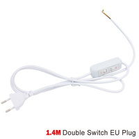 Lampe de bureau LED 303/304/317/301 avec interrupteur à double bouton USA, câble de connexion EU, variateur d'intensité, cordon d'alimentation en plastique