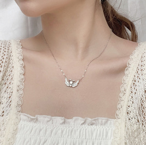 Collar de Cisne de Oro con Moissanita OUGEPHELI, Joyería de Diseño S925, Versión Alta, Colgante de Moissanita, Nuevo, Venta al por Mayor - Product Image 5