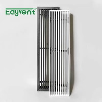 Grille d'aération linéaire en plastique ABS amovible pour plafond, diffuseur anti-condensation pour cloison sèche, grille d'aération HVAC encastrée