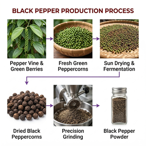 <span class=keywords><strong>Pimienta</strong></span> <span class=keywords><strong>Negra</strong></span> Natural en Grano FooRay Spices, Materia Prima a Granel, Estándar de Exportación para Envíos Globales DDP - Product Image 6