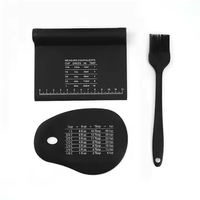 Ensemble de spatules à pâte en silicone avec mesures, coupe-pâte en silicone, spatule à bol, outils de pâtisserie