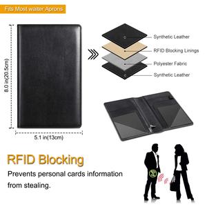 Người Thuyết Trình Kiểm Tra Khách Nhà Hàng Bằng Da PU Và Người Sắp Xếp Sách Bồi Bàn Sổ Đựng Máy Chủ Có Túi Khóa Kéo - Product Image 5