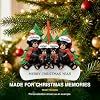 Ornement de Noël Ours Noir 2027 |   Cadeau personnalisé pour une famille de 4 personnes