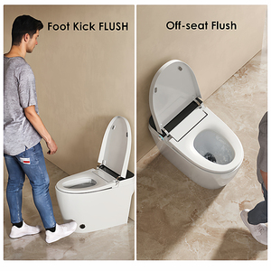 WC intelligent pour usage domestique, cuvette de toilette électrique, bidet intégré, toilette en céramique entièrement automatique, WC intelligent moderne - Product Image 4